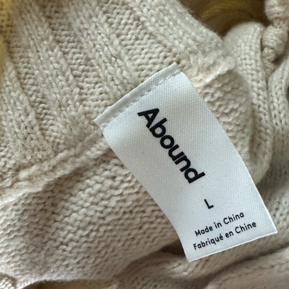 Abound NWT Heather Beige Mini Sweater Dress Women Size Large. - Picture 9 of 10